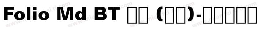 Folio Md BT 普通 (西方)字体转换